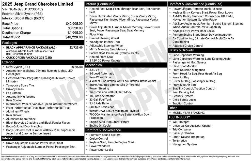 Certified 2025 Jeep Grand Cherokee Limited w/ Black Appearance Package image 10