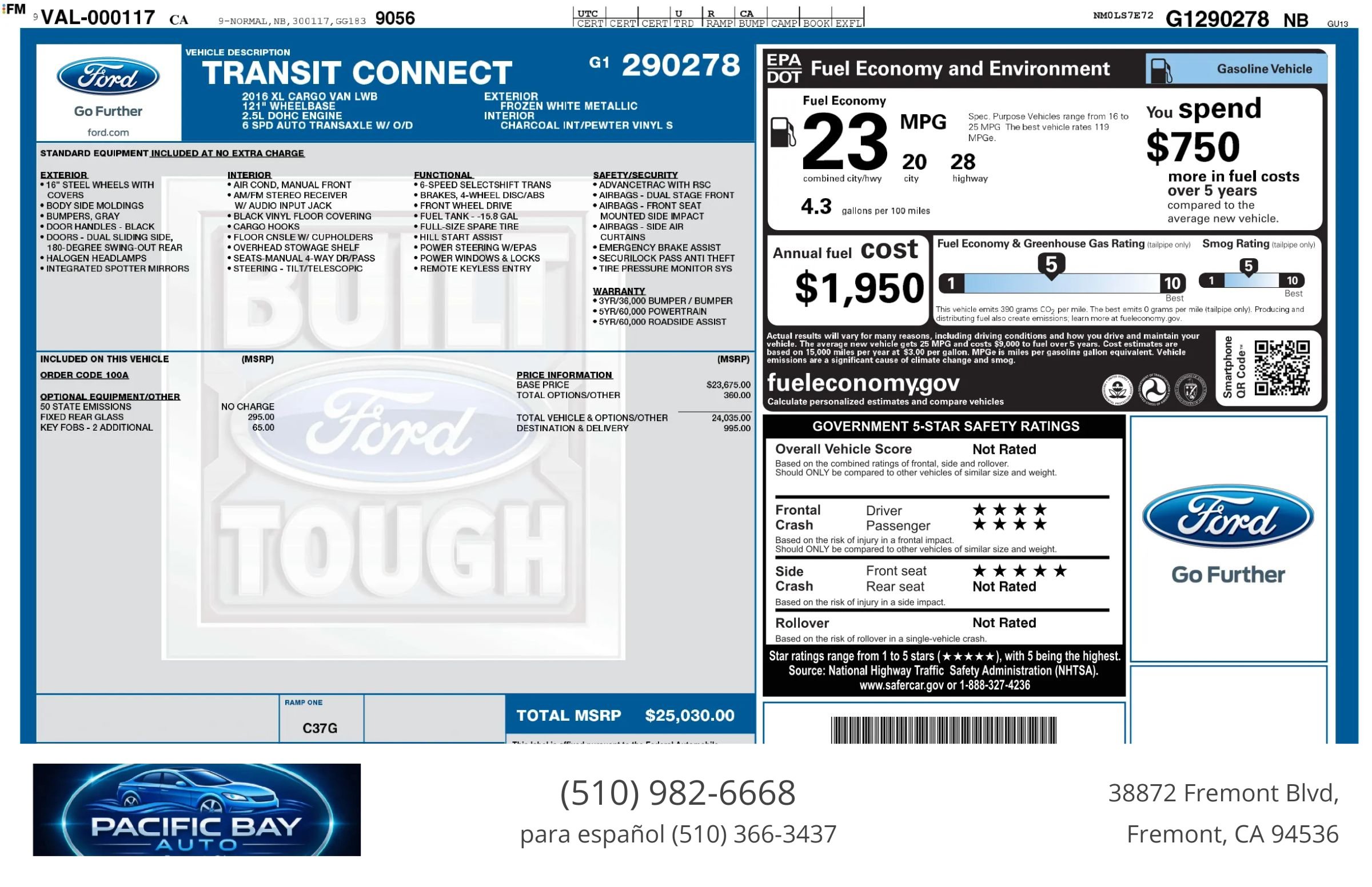Used 2016 Ford Transit Connect XL FWD image 32