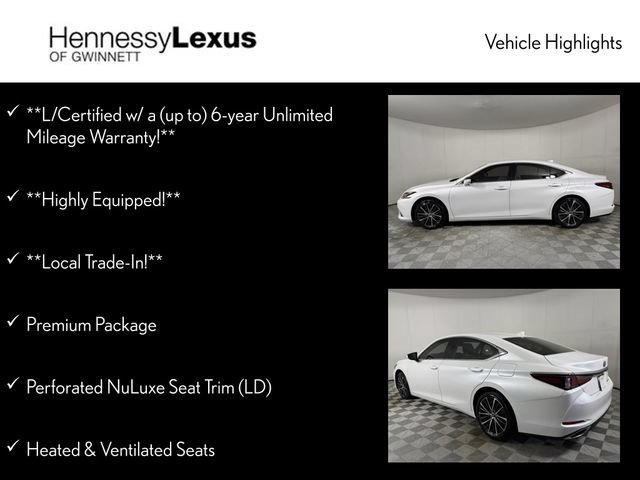Certified 2024 Lexus ES 350 w/ Premium Package FWD image 12