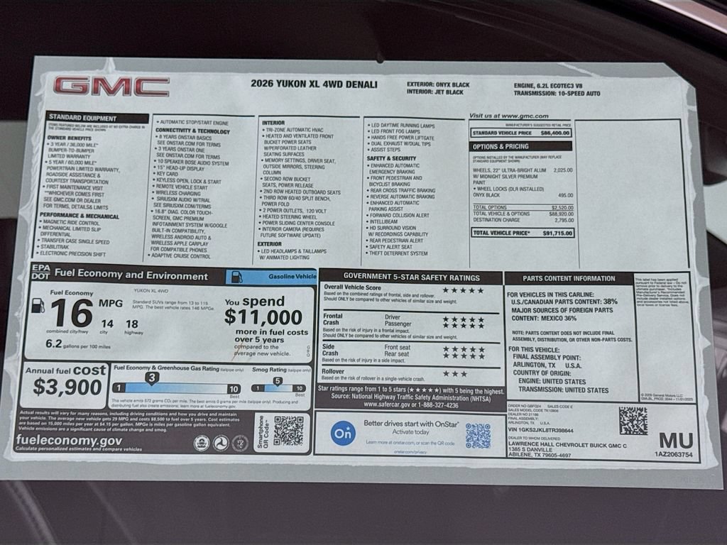 New 2026 GMC Yukon XL Denali AWD/4WD image 20