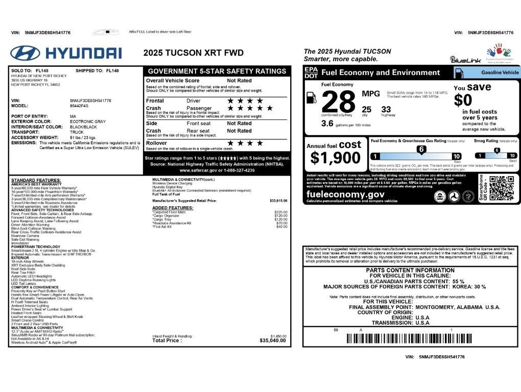 Used 2025 Hyundai Tucson XRT FWD image 2