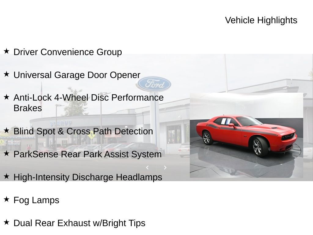 Used 2015 Dodge Challenger R/T w/ Quick Order Package 28B R/T image 20