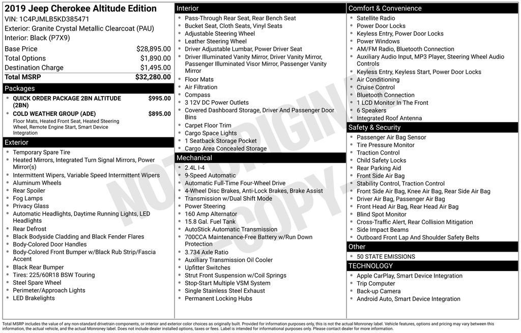 Used 2019 Jeep Cherokee Latitude Plus image 4