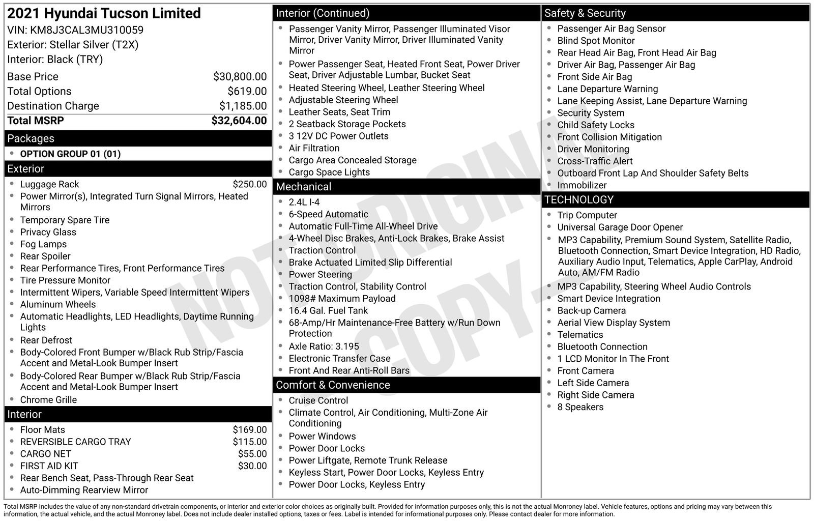 Certified 2021 Hyundai Tucson Limited AWD/4WD image 30