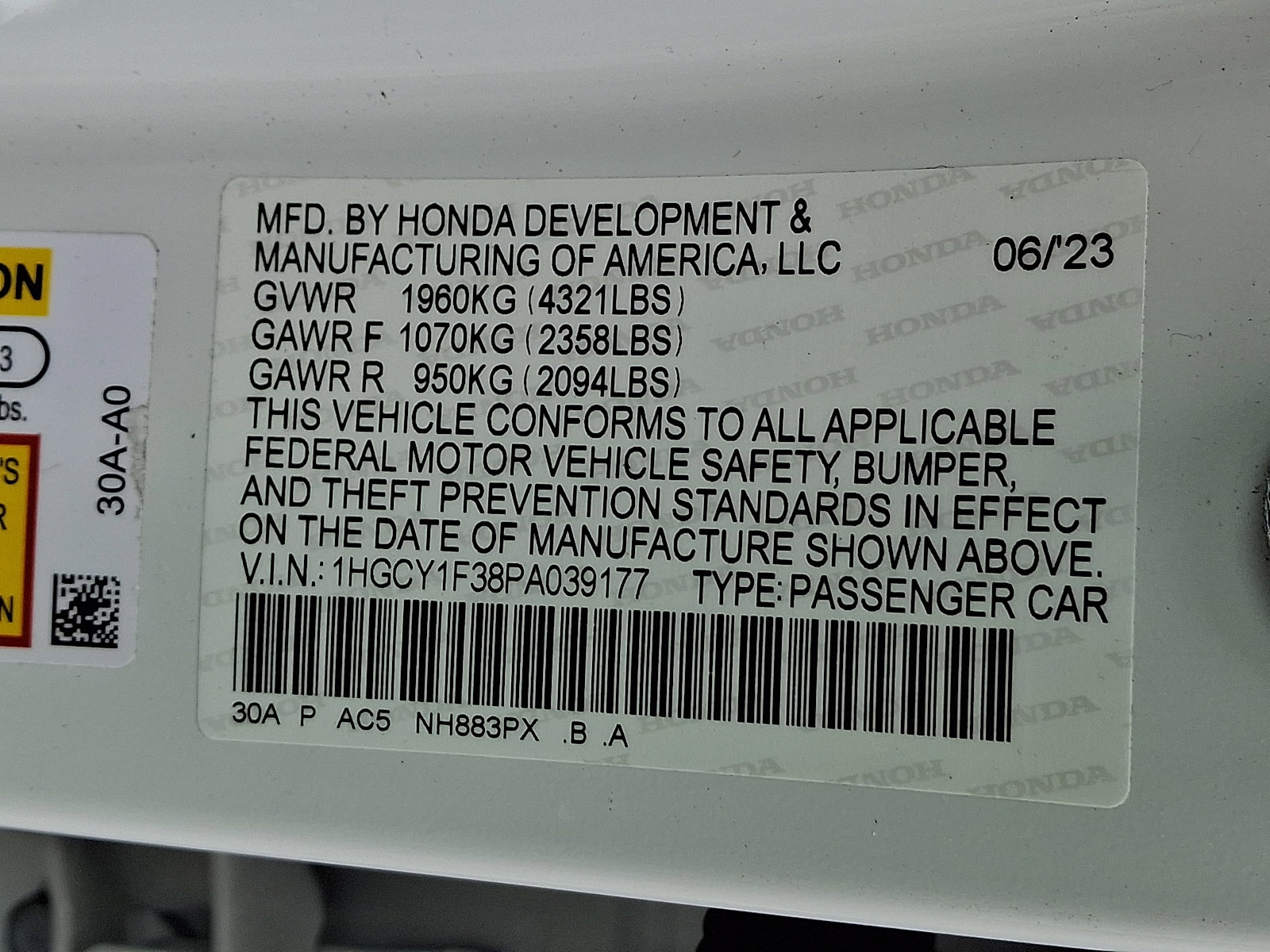Certified 2023 Honda Accord EX image 27