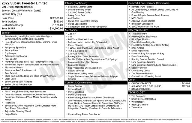 Used 2022 Subaru Forester Limited image 4