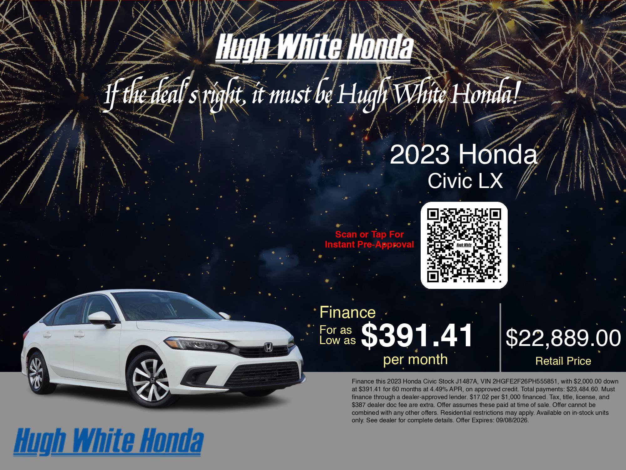 Used 2023 Honda Civic LX image 3