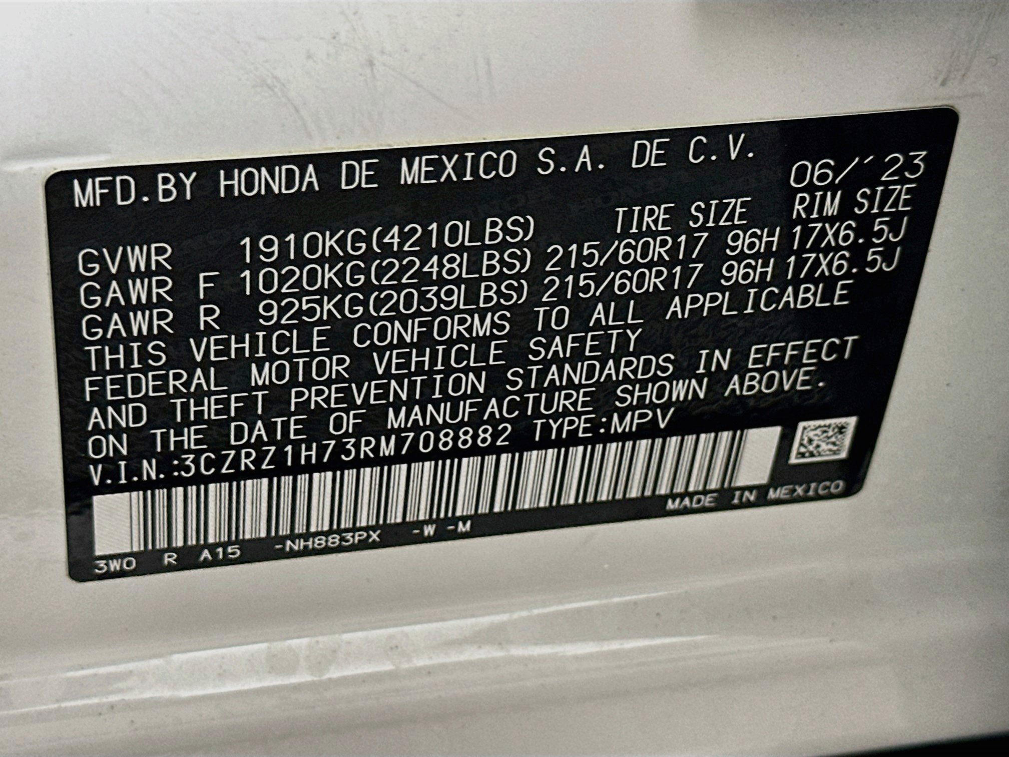 Used 2024 Honda HR-V EX-L image 12