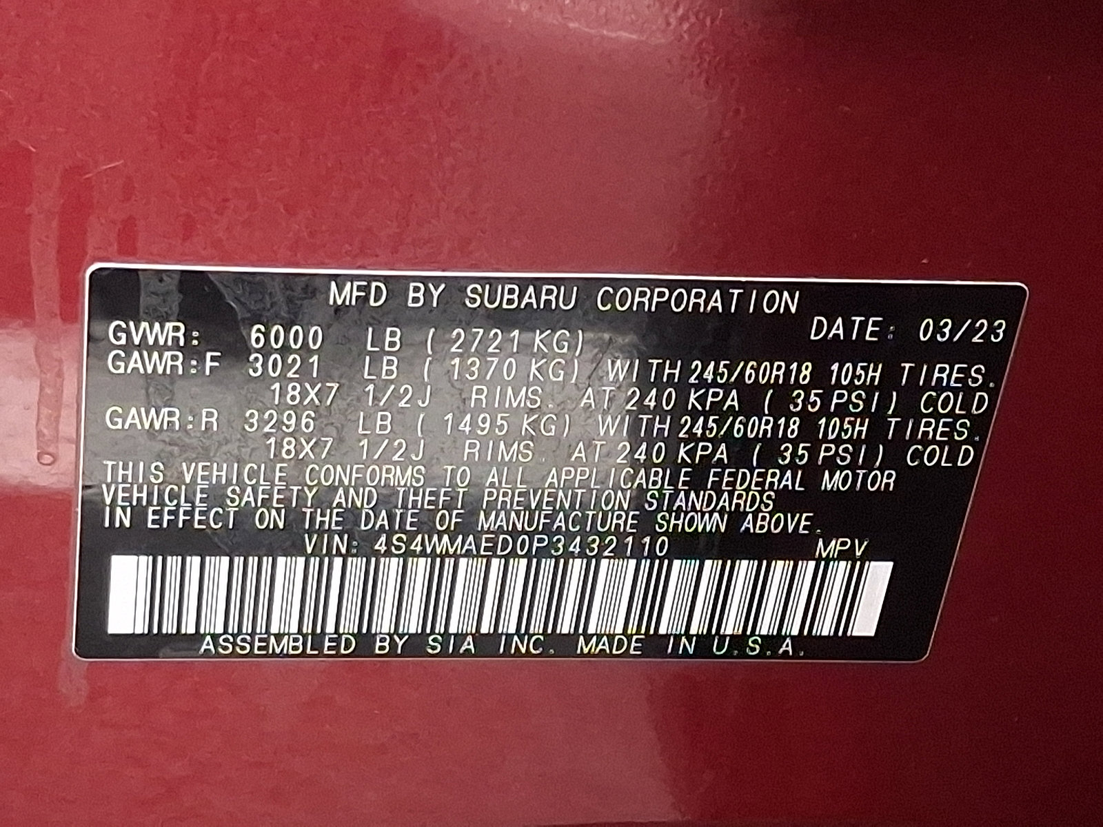 Certified 2023 Subaru Ascent Premium w/ Convenience Package image 27