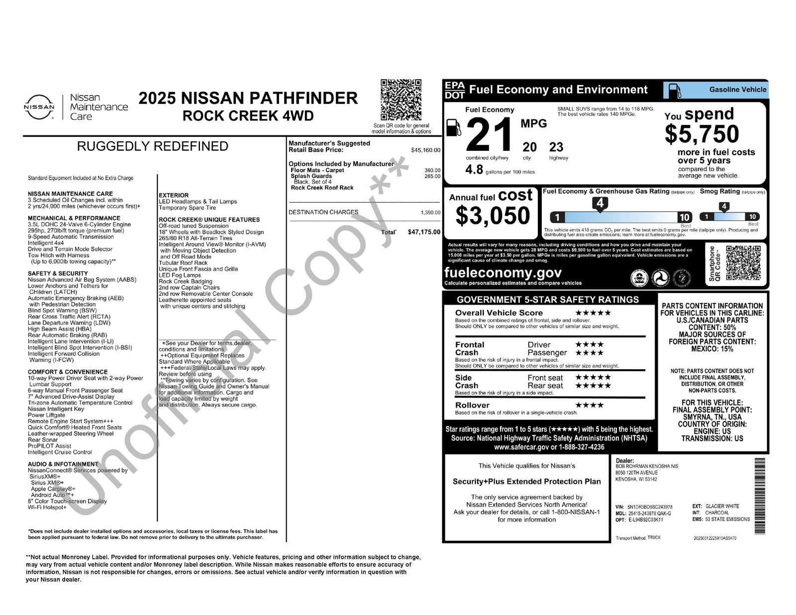 Certified 2025 Nissan Pathfinder Rock Creek AWD/4WD image 32