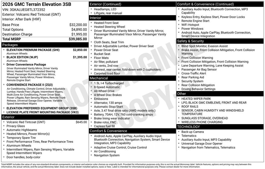 New 2026 GMC Terrain Elevation w/ Elevation Premium Package image 4