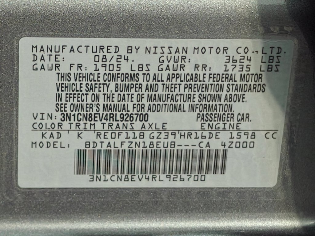 Used 2024 Nissan Versa SV FWD image 42