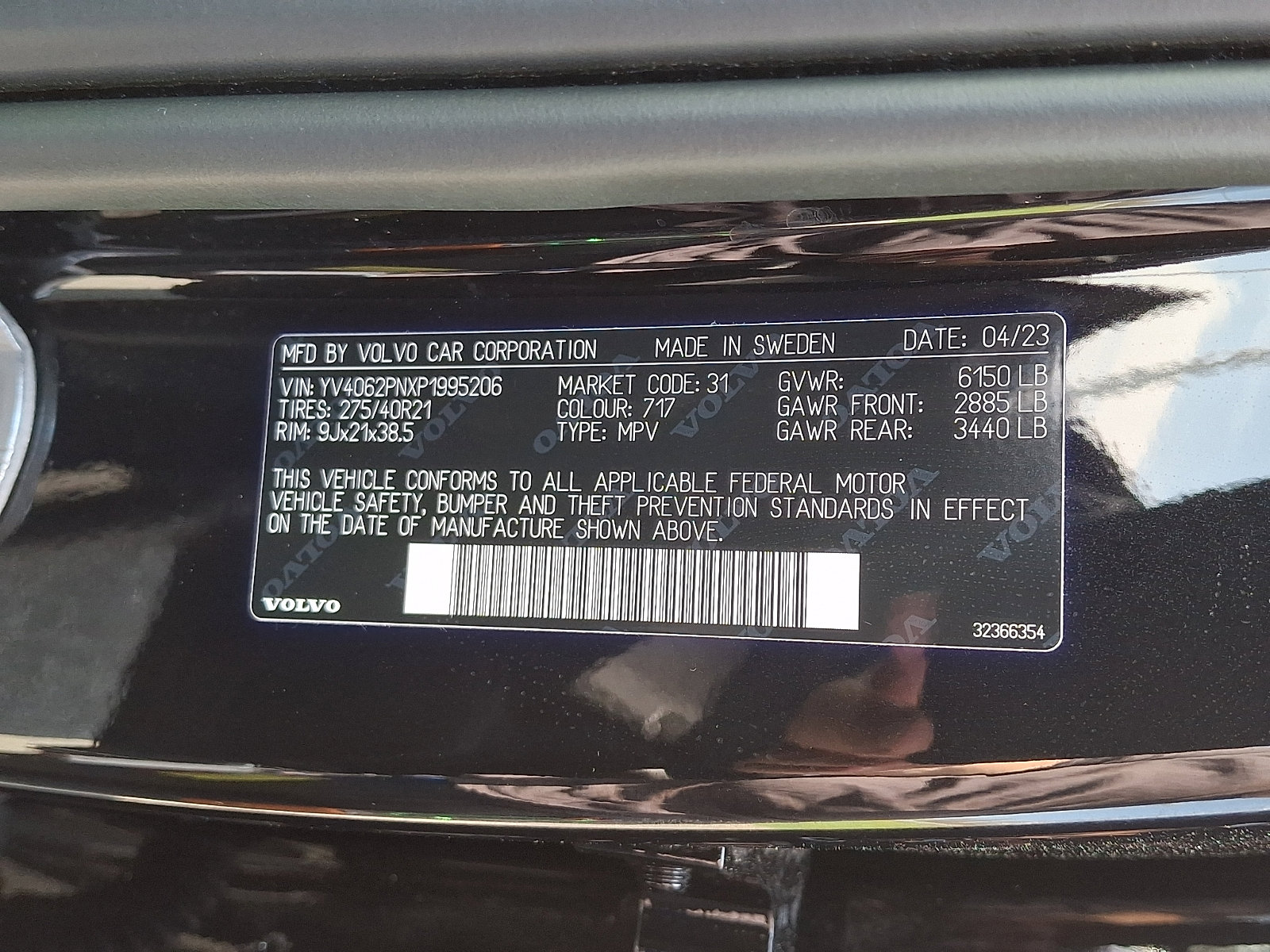 Certified 2023 Volvo XC90 B6 Plus w/ Protection Package Premier AWD/4WD image 27