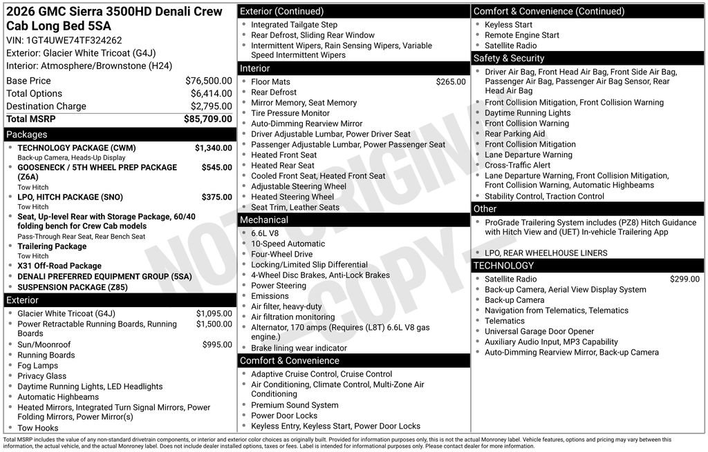 New 2026 GMC Sierra 3500 Denali w/ Technology Package AWD/4WD image 4