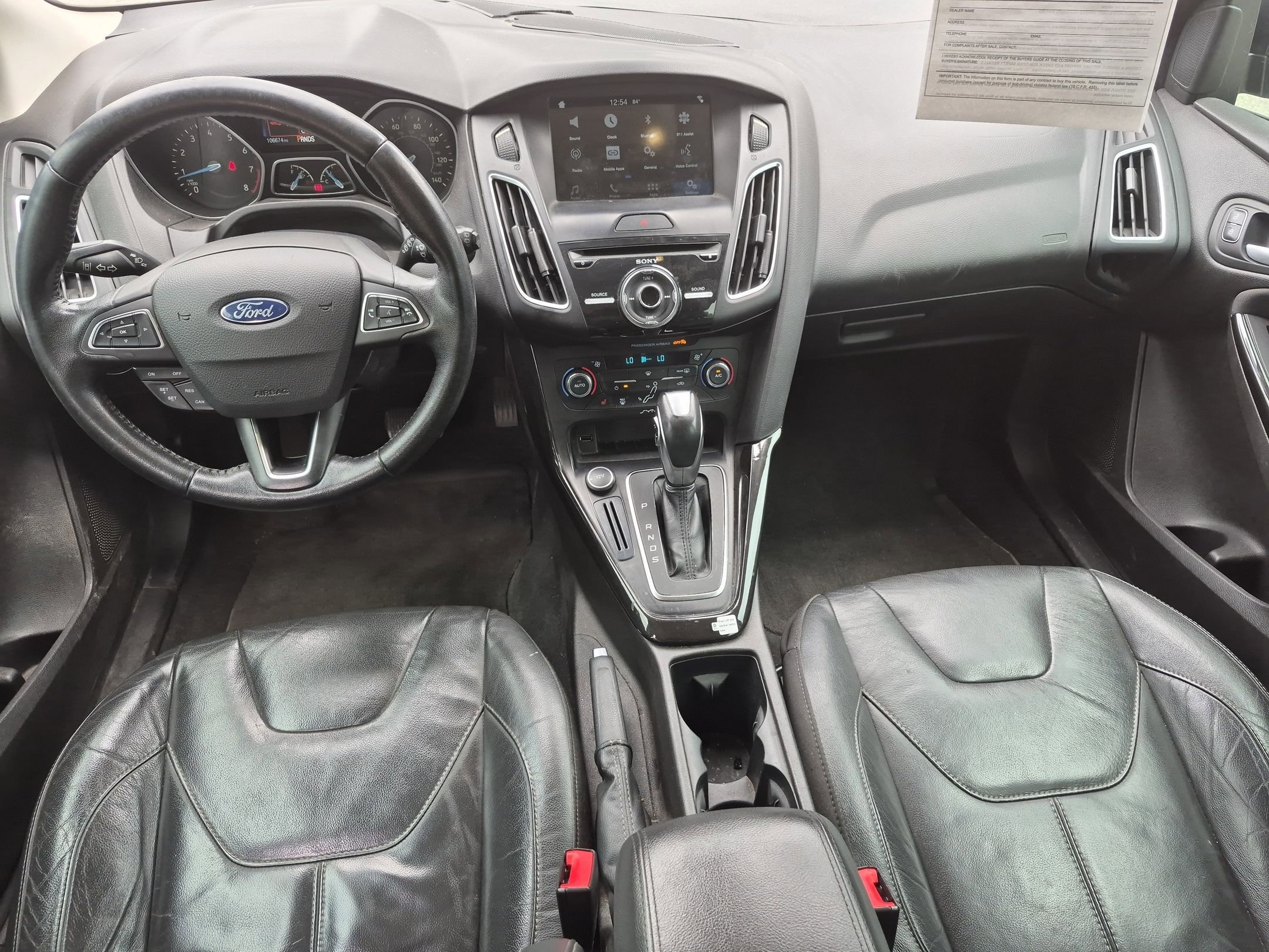 Used 2016 Ford Focus Titanium w/ Titanium Technology Package FWD image 12