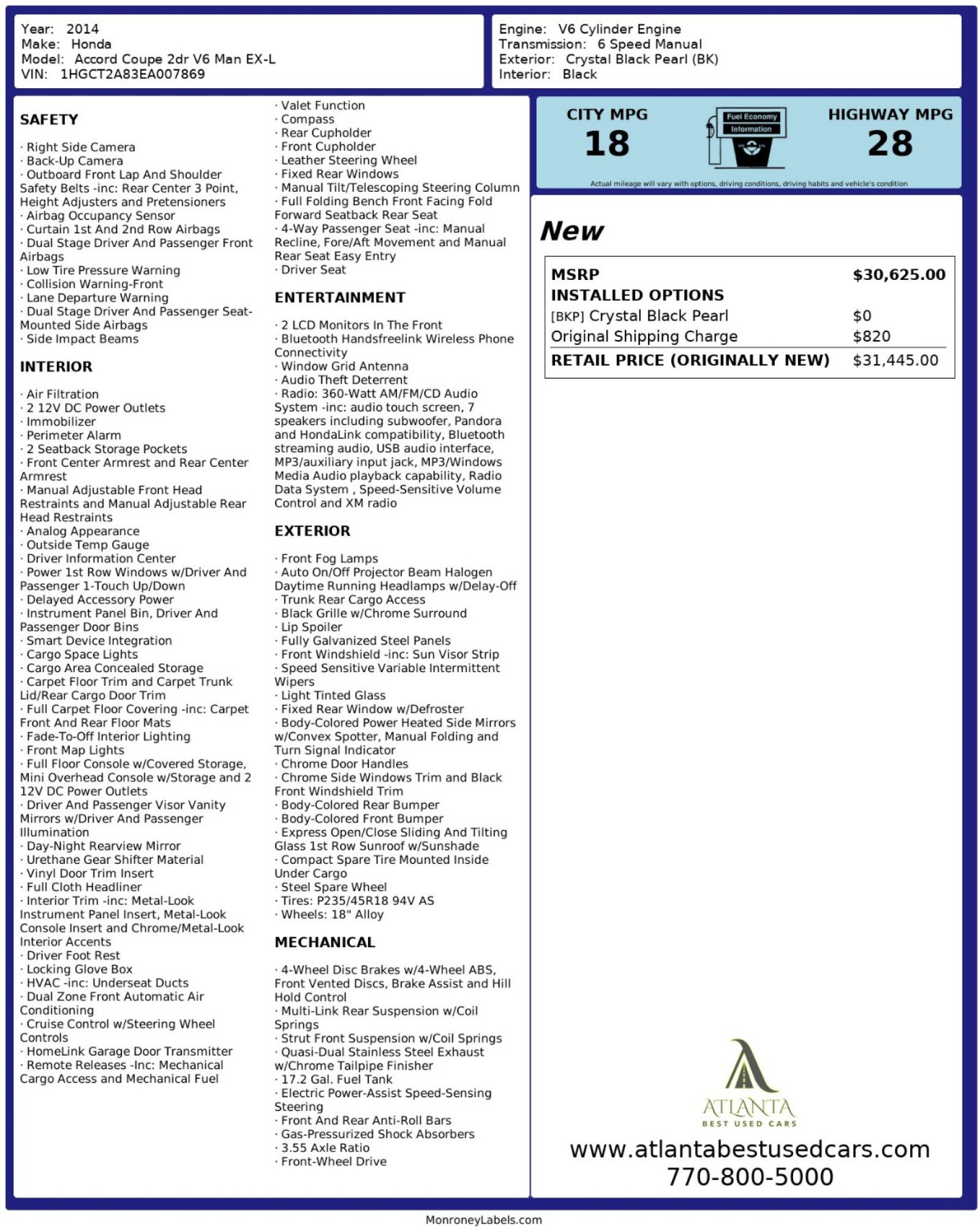 Used 2014 Honda Accord EX-L image 47