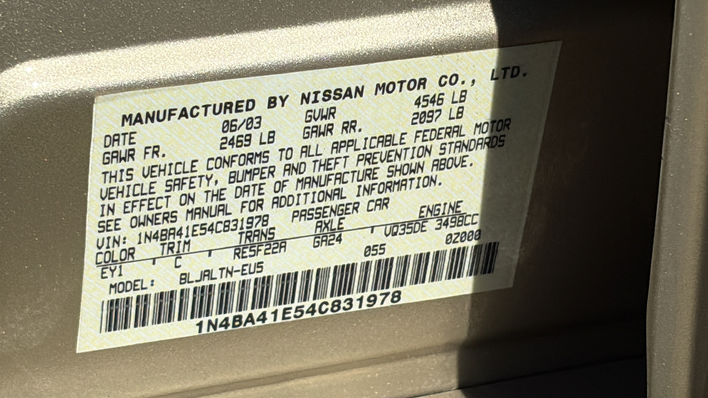 Used 2004 Nissan Maxima 3.5 SE FWD image 22