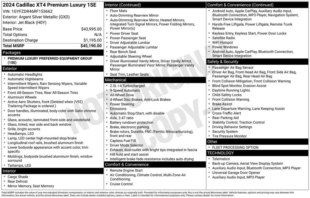 Used 2024 Cadillac XT4 Premium Luxury image 57