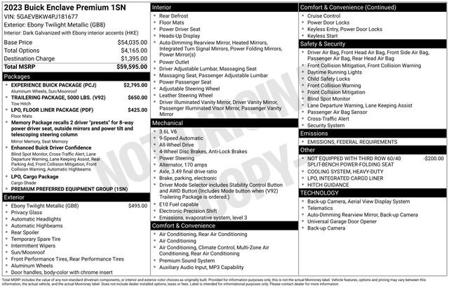 Certified 2023 Buick Enclave Premium w/ Experience Buick Package image 7