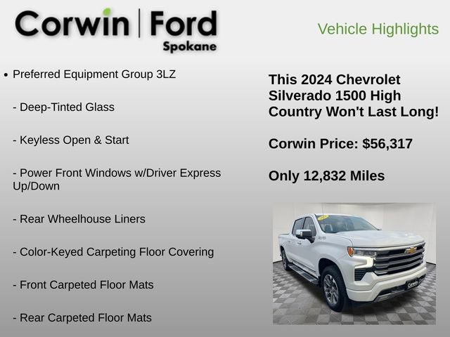 Used 2024 Chevrolet Silverado 1500 High Country w/ Z71 Off-Road Package image 12