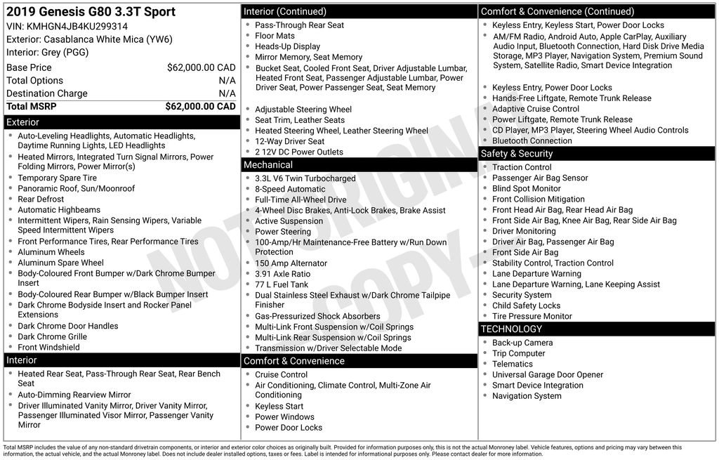 Used 2019 Genesis G80 3.3T Sport image 5
