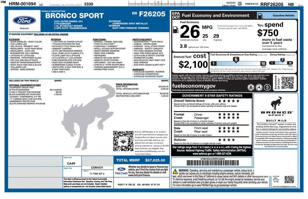 Used 2024 Ford Bronco Sport Outer Banks image 2