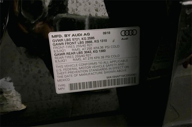 Used 2019 Audi SQ5 Premium Plus w/ Premium Plus Package image 8