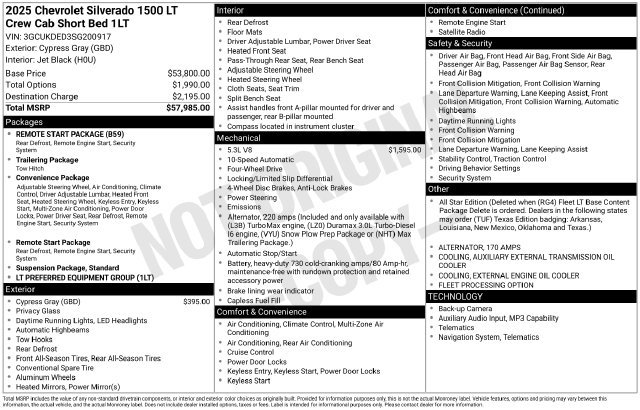 Used 2025 Chevrolet Silverado 1500 LT AWD/4WD image 38