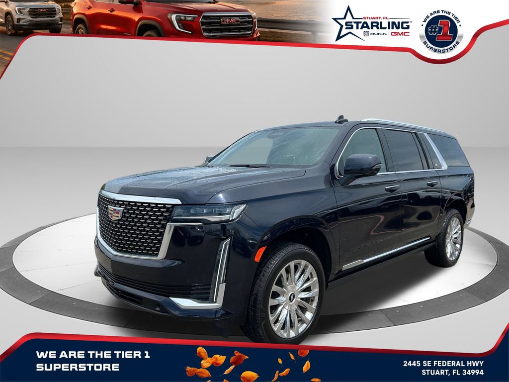 Used 2021 Cadillac Escalade ESV Premium Luxury w/ Driver Assist Tech Package RWD image 1