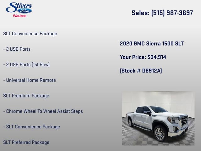 Used 2020 GMC Sierra 1500 SLT w/ SLT Premium Package AWD/4WD image 27