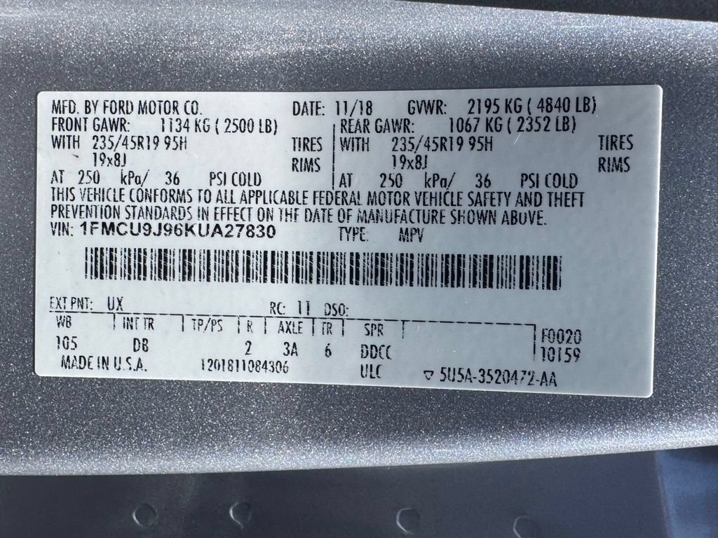 Used 2019 Ford Escape Titanium AWD/4WD image 43