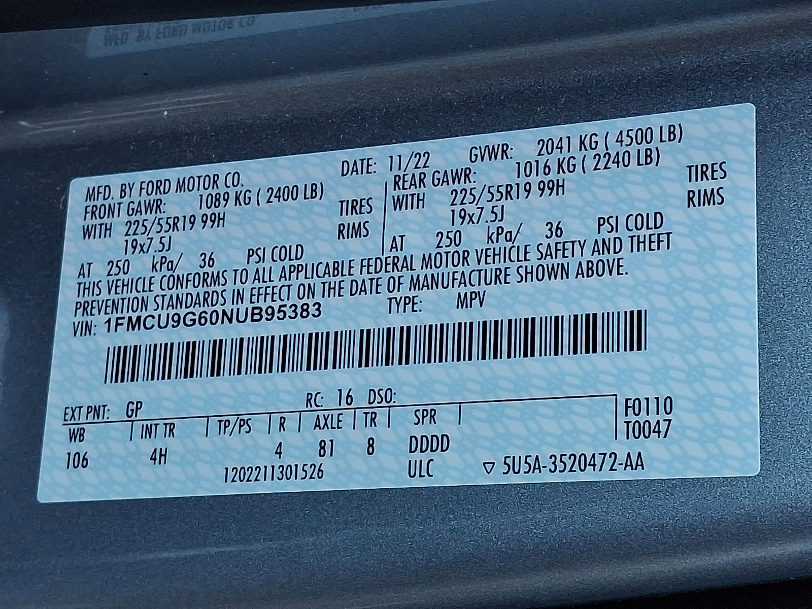 Certified 2022 Ford Escape SE w/ SE Sport Appearance Package AWD/4WD image 28