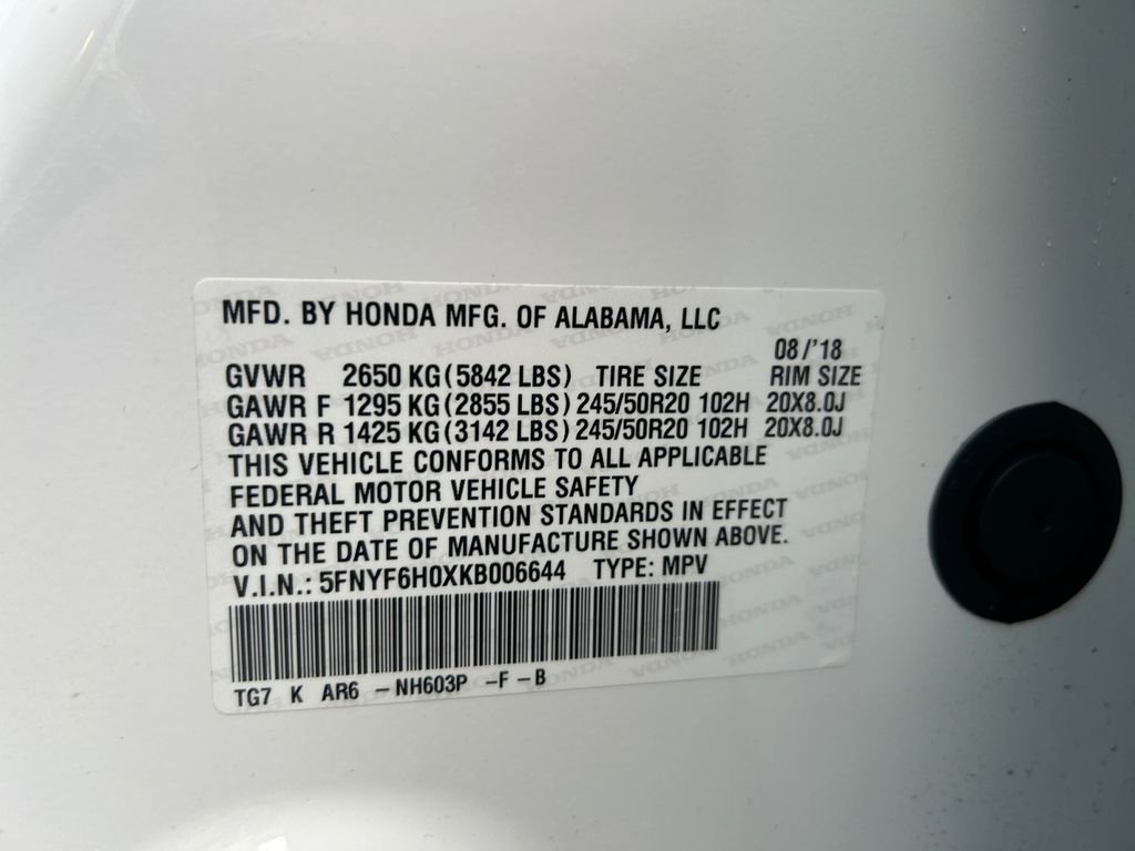 Used 2019 Honda Pilot Elite image 35