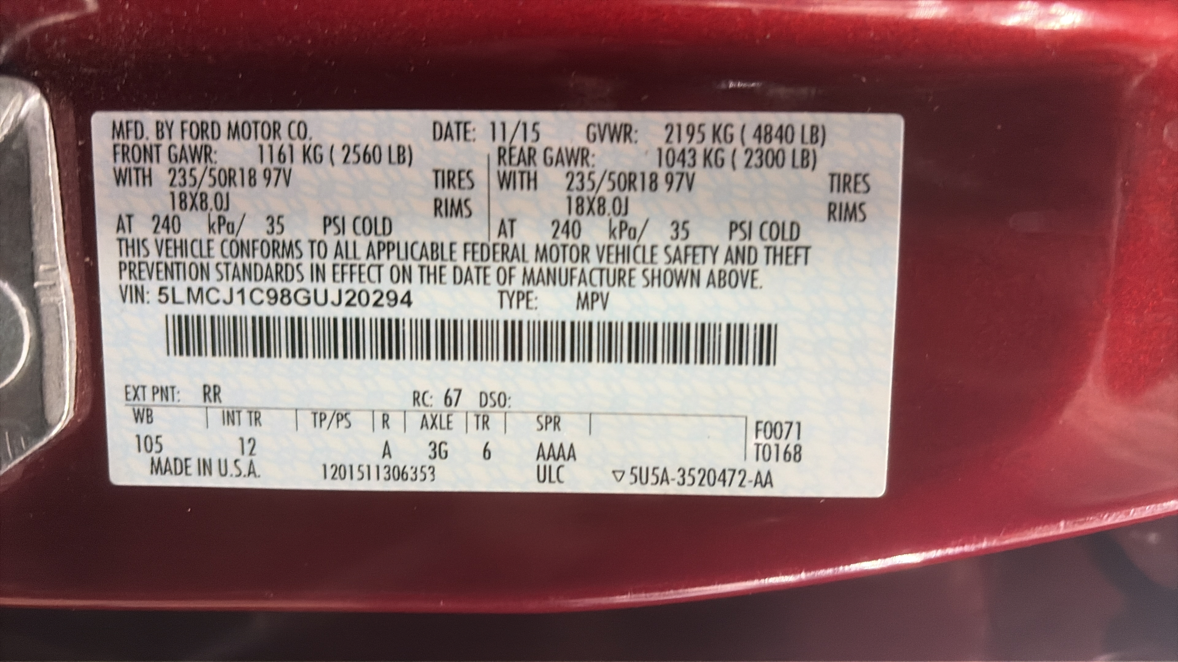 Used 2016 Lincoln MKC Premiere FWD image 31