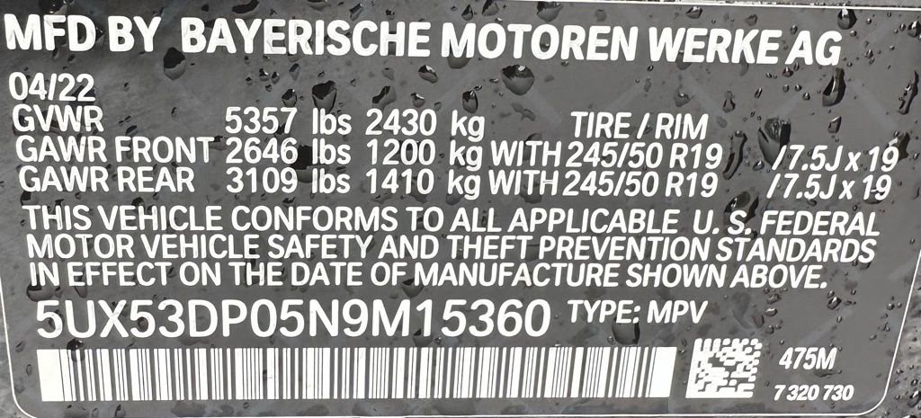 Used 2022 BMW X3 xDrive30i w/ Premium Package 2 image 43