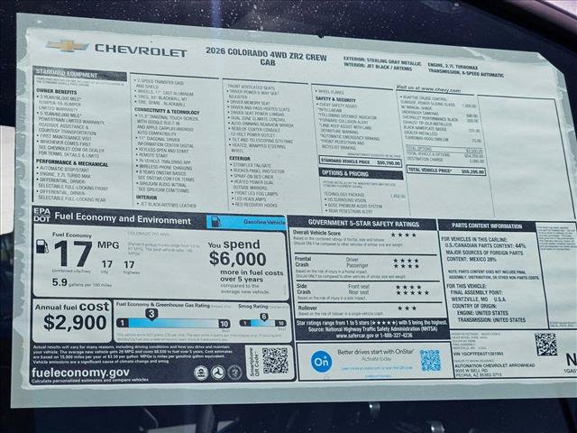 New 2026 Chevrolet Colorado ZR2 w/ Technology Package AWD/4WD image 18