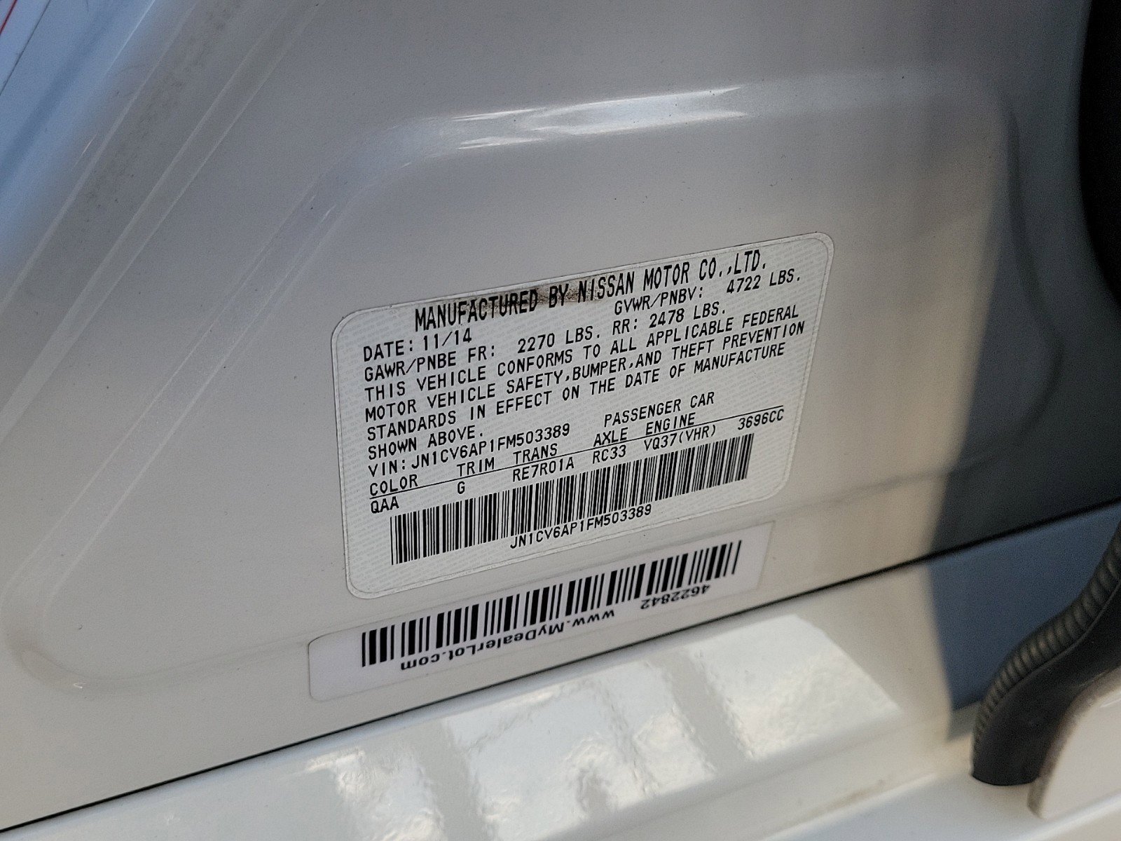 Used 2015 INFINITI Q40 w/ Moonroof Package image 15