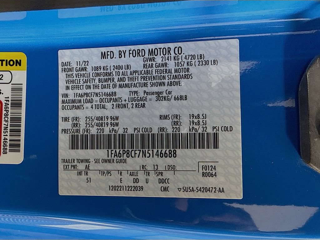 Used 2022 Ford Mustang GT Premium w/ Equipment Group 401A RWD image 41