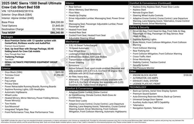 Certified 2025 GMC Sierra 1500 Denali Ultimate AWD/4WD image 50