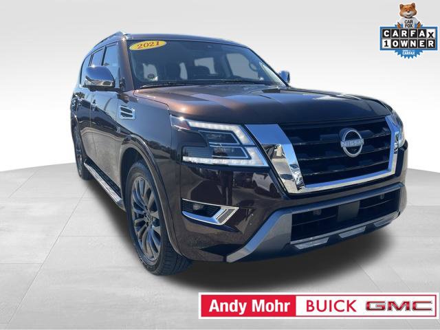 Used 2021 Nissan Armada Platinum w/ Captain's Chairs Package AWD/4WD image 2