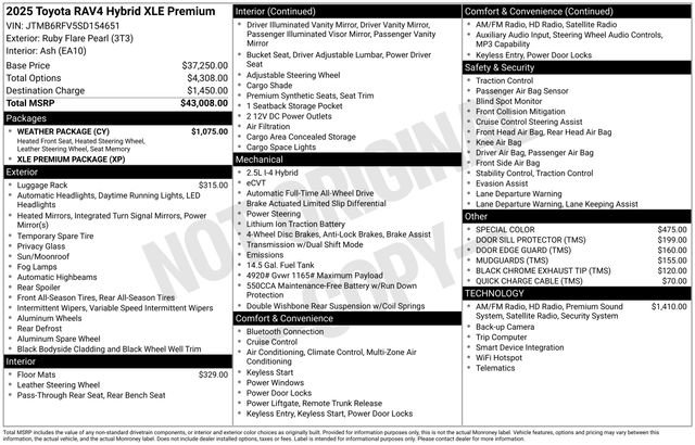 Used 2025 Toyota RAV4 XLE Premium w/ Weather Package image 35