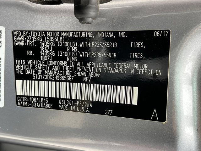 Used 2017 Toyota Sienna Limited FWD image 28
