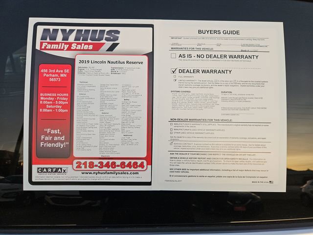 Used 2019 Lincoln Nautilus Reserve w/ Cargo Utility Package AWD/4WD image 45