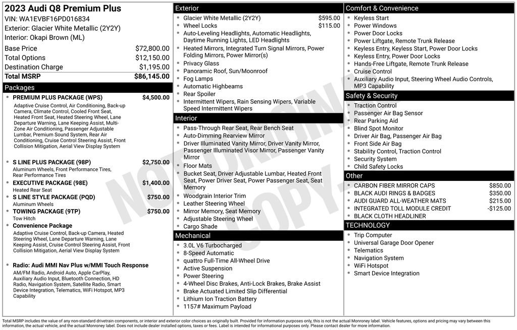 Certified 2023 Audi Q8 Premium Plus w/ Premium Plus Package AWD/4WD image 18