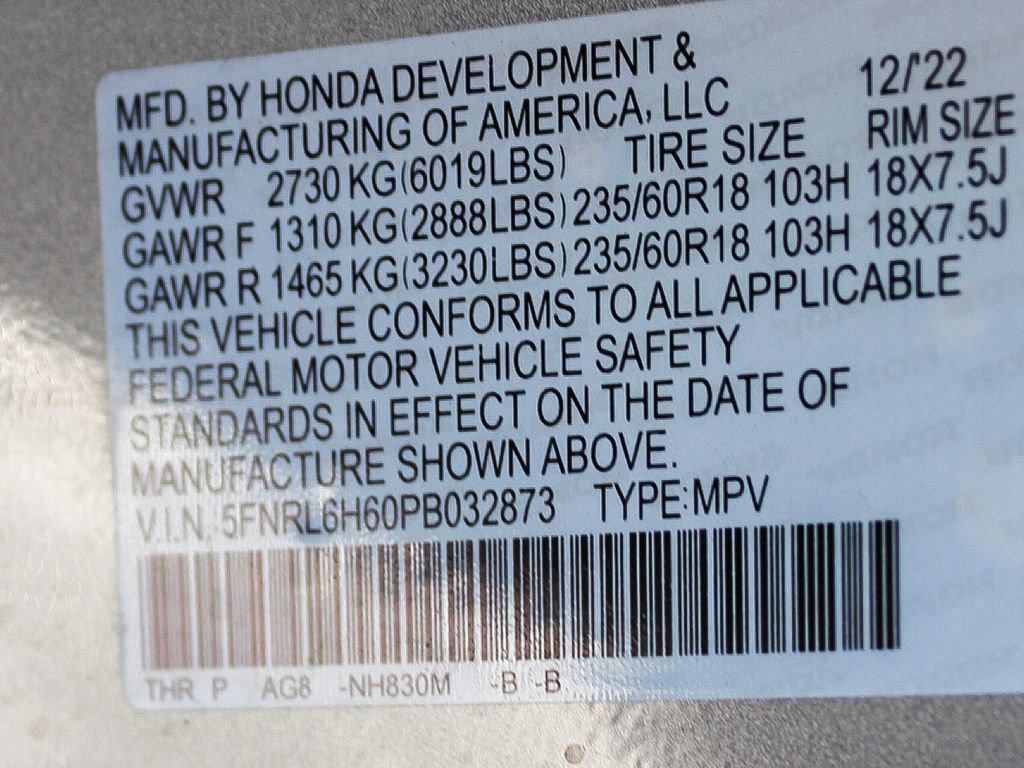 Certified 2023 Honda Odyssey EX-L image 29