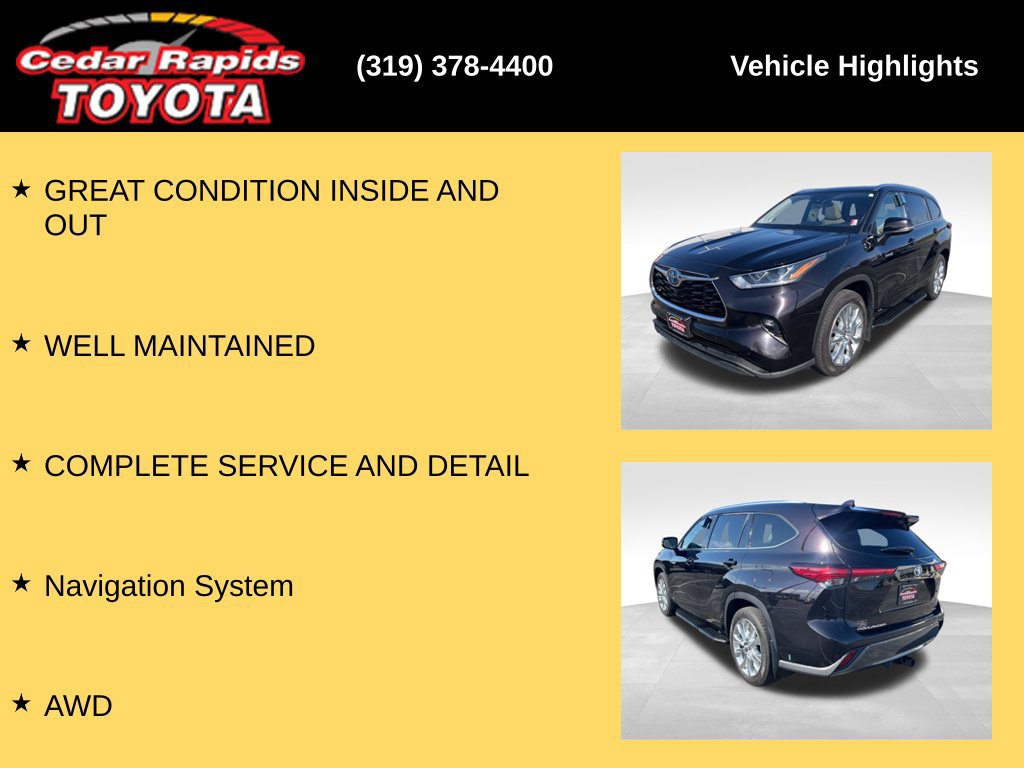 Certified 2021 Toyota Highlander Limited AWD/4WD image 7