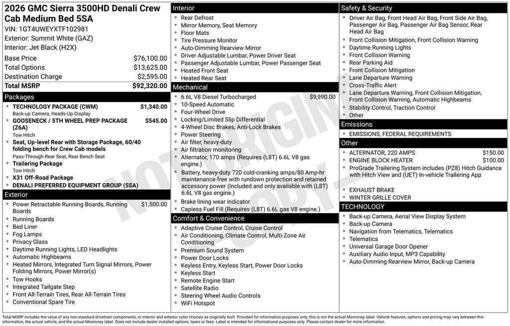 New 2026 GMC Sierra 3500 Denali w/ Technology Package image 4