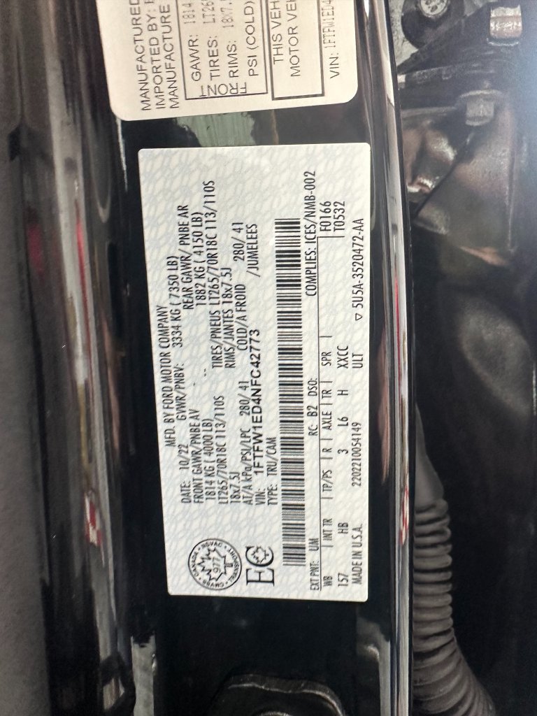 Used 2022 Ford F150 Lariat w/ Equipment Group 502A High AWD/4WD image 34