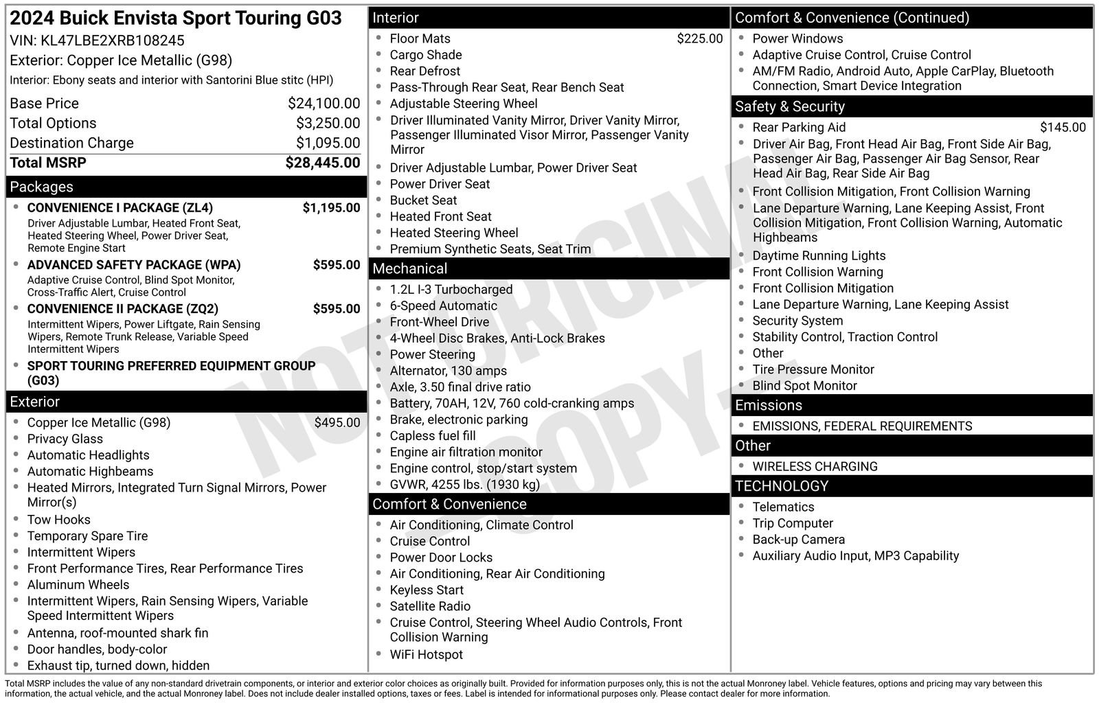 Used 2024 Buick Envista Sport Touring w/ Convenience I Package image 14