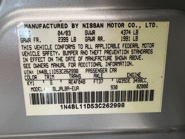 Used 2003 Nissan Altima 3.5 SE FWD image 24